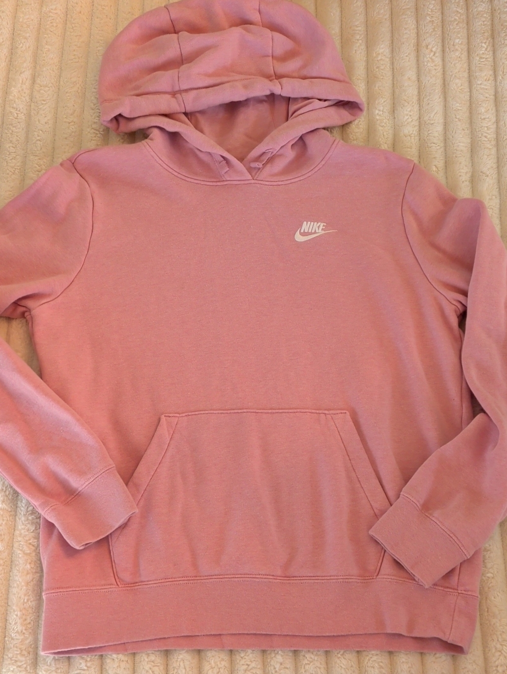 Nike Pink Hoodie with White Swoosh
